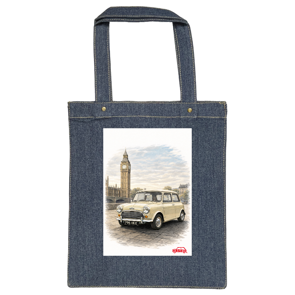 MINIBAKKA ローバーミニ ホワイト 13ozデニムボックススタッズトート|MARKLESS STYLE