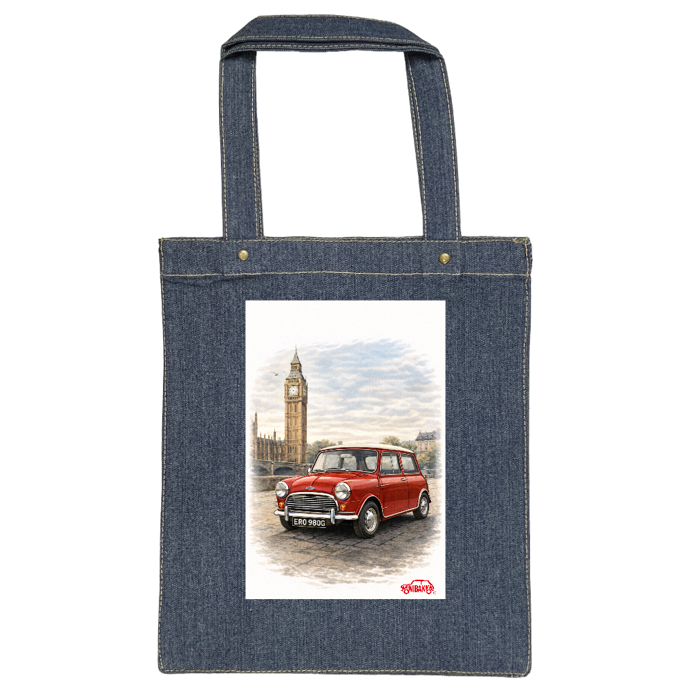 MINIBAKKA ローバーミニ　レッド　13ozデニムボックススタッズトート｜MARKLESS STYLE