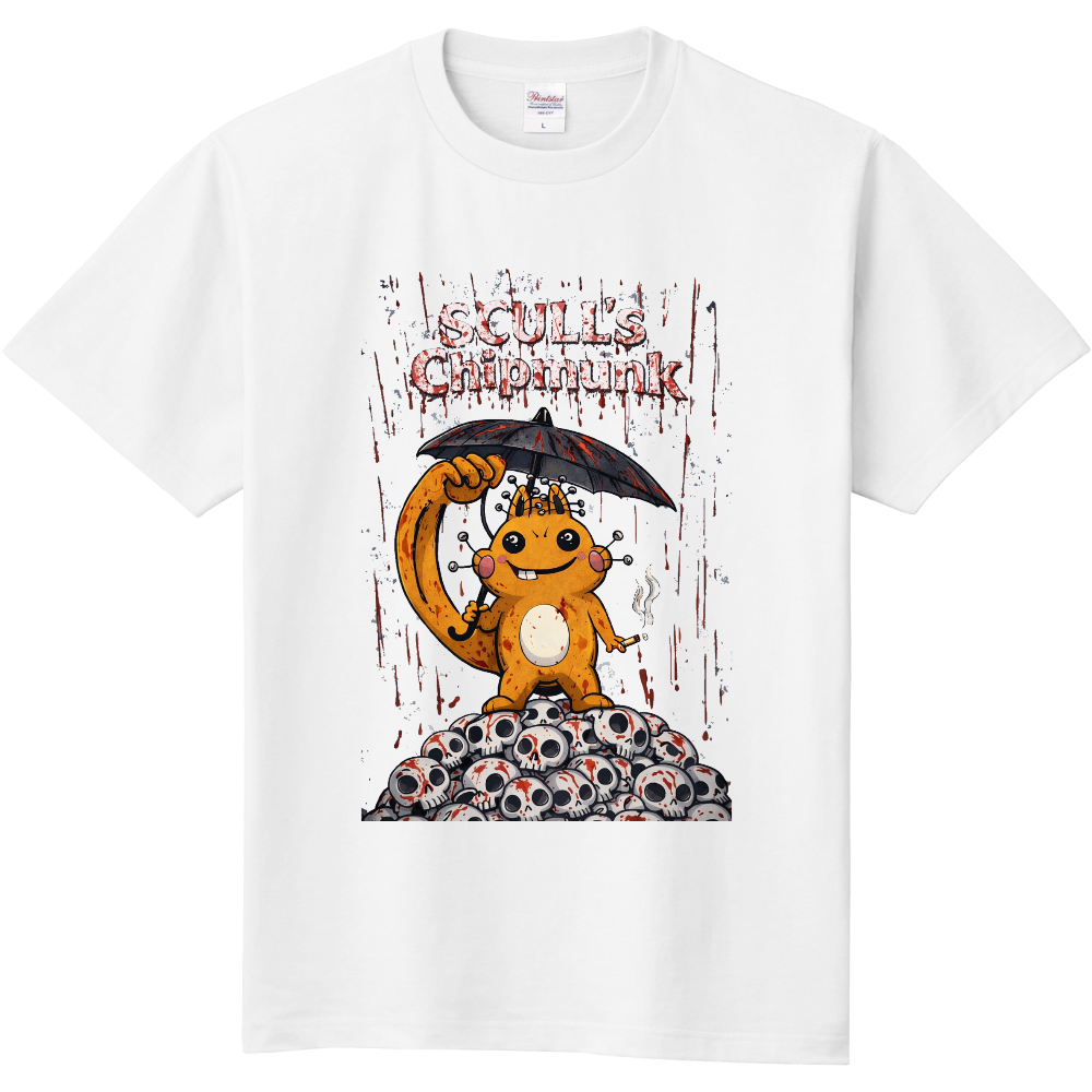 スカルズチップマンクTシャツ