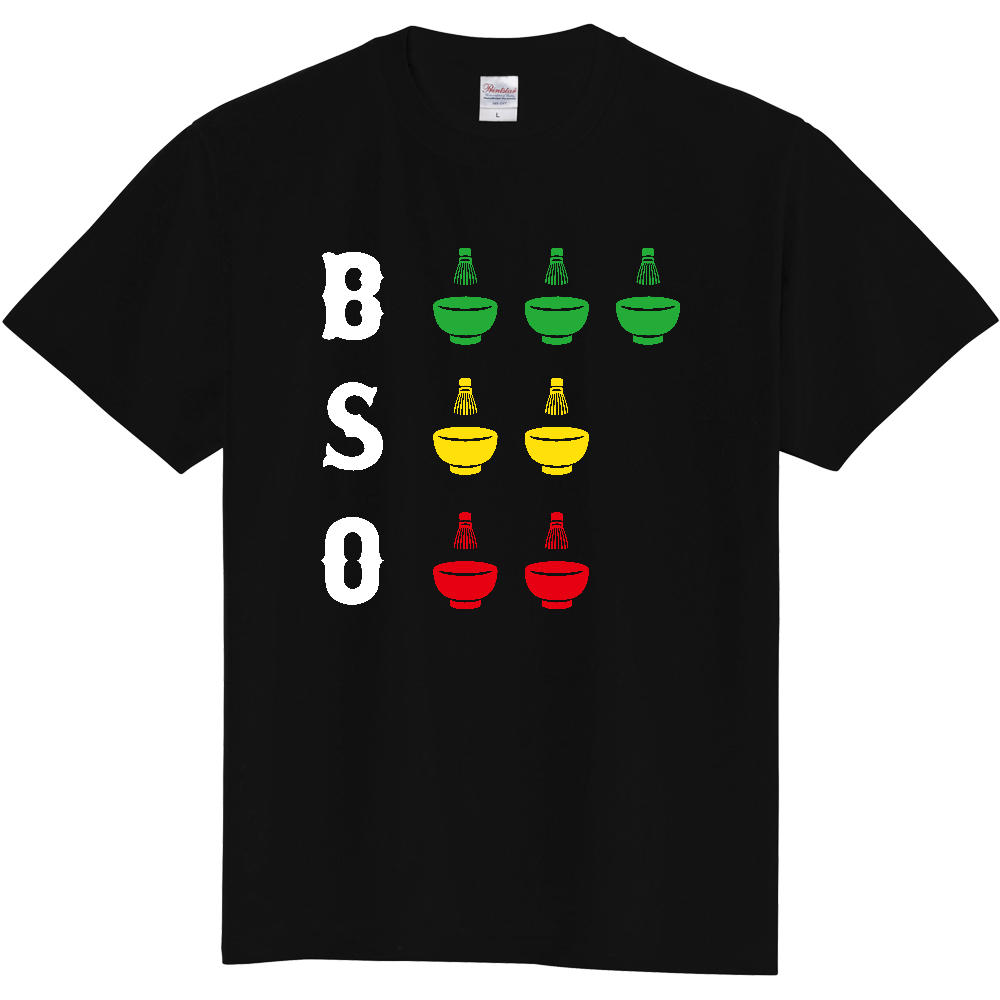 野球カウントボード・お茶点てポーズ・パロディー 和風デザイン