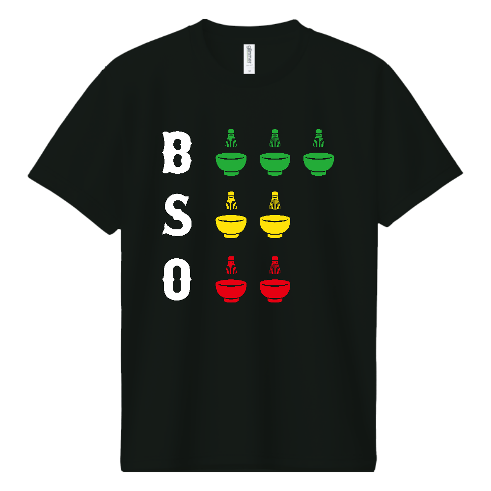 野球カウントボード・お茶点てポーズ・パロディー 和風デザイン