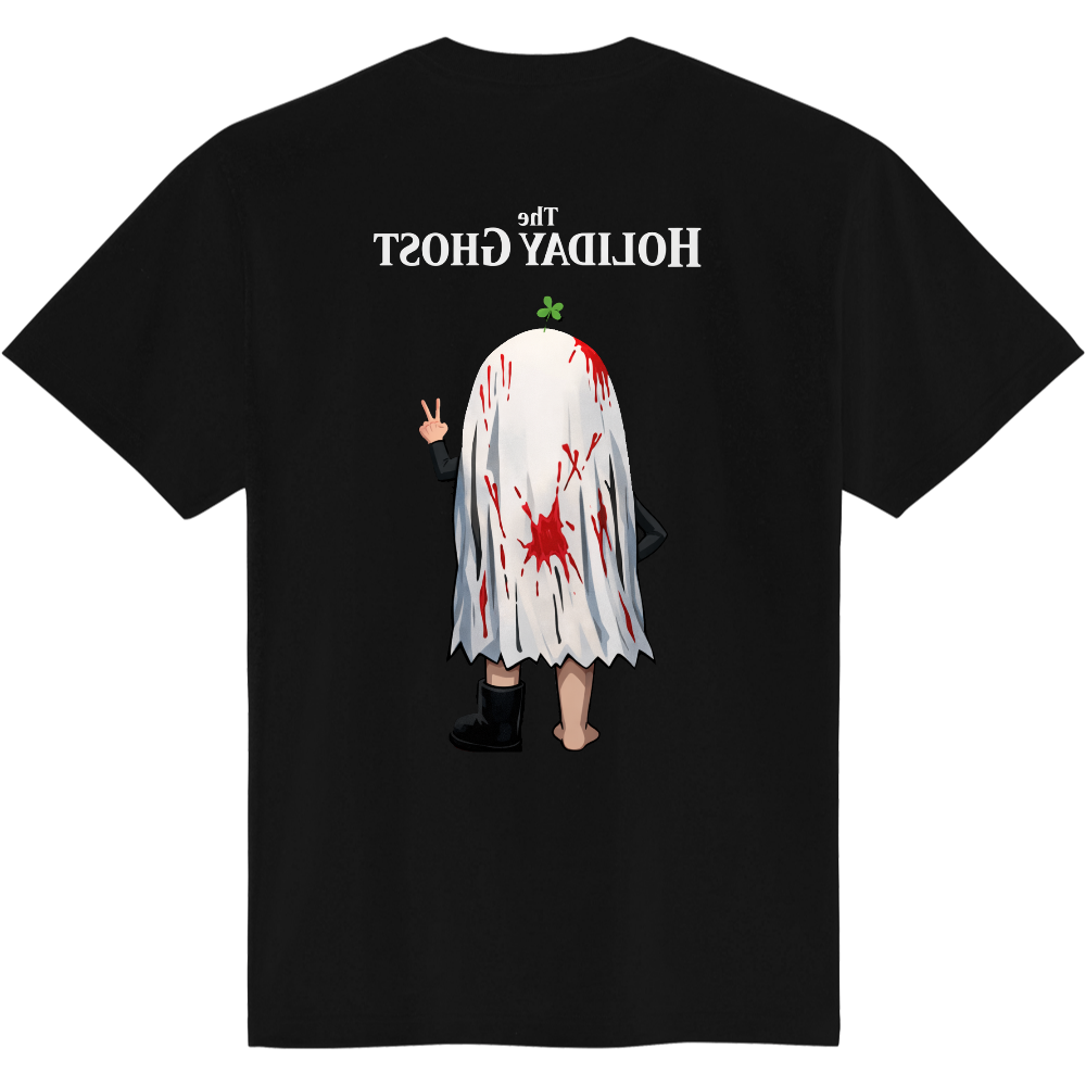 ホリデーゴーストバックプリントTシャツ