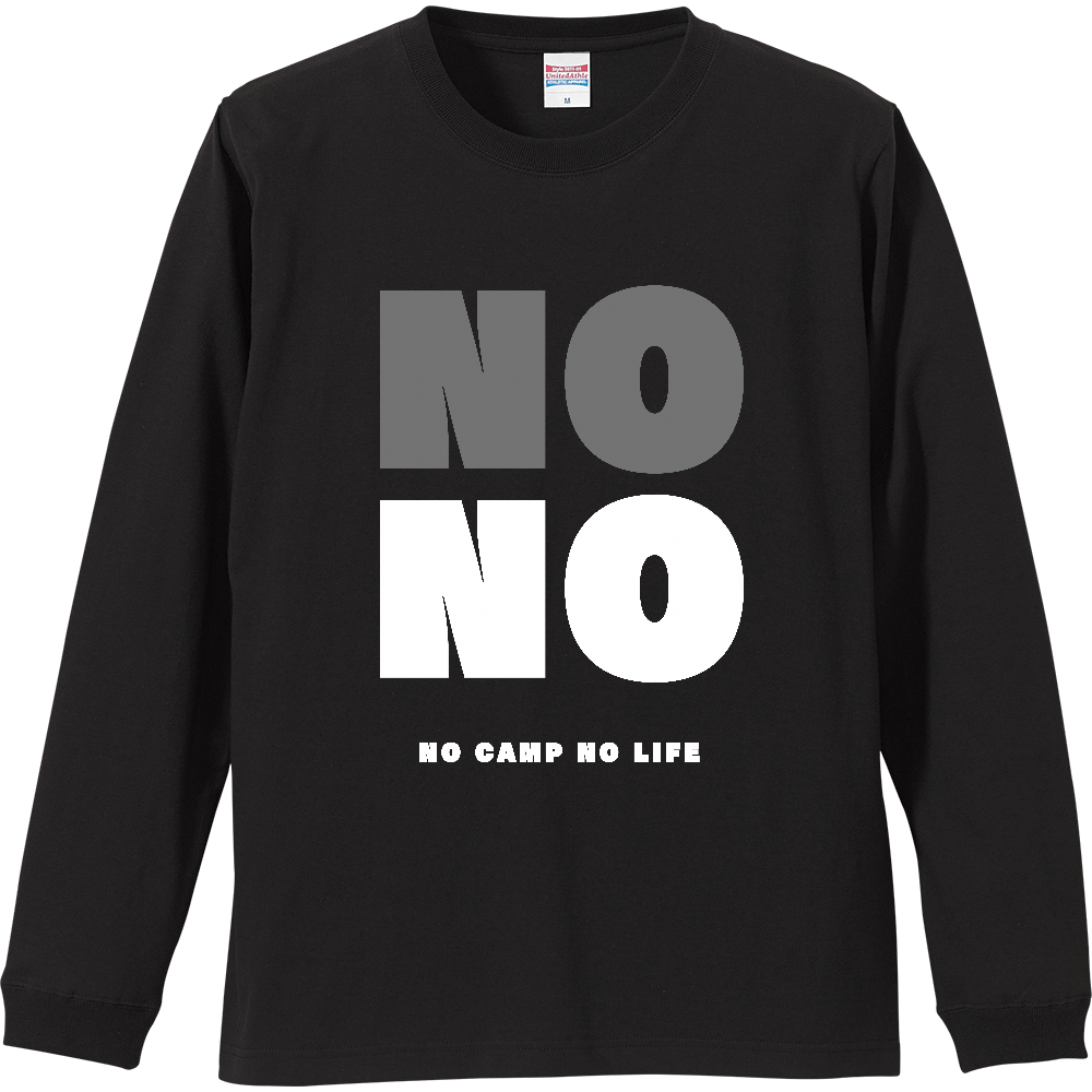 【全2色/リブ付】NO CAMP NO LIFE ロンT