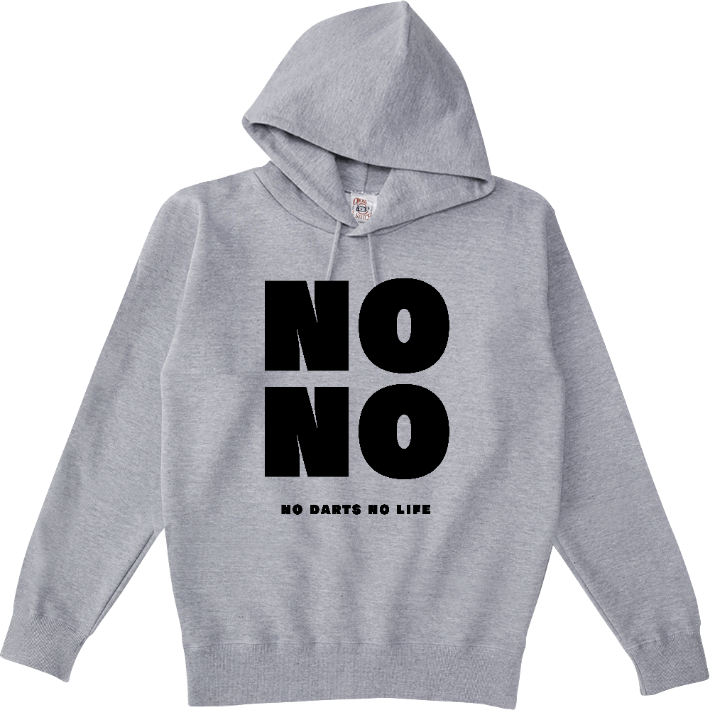 【全3色/10oz】NO DARTS NO LIFE ポケットレスパーカー