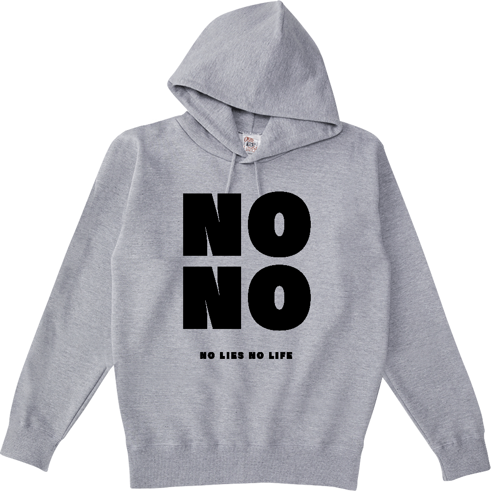 【全3色/10oz】NO LIES NO LIFE ポケットレスパーカー