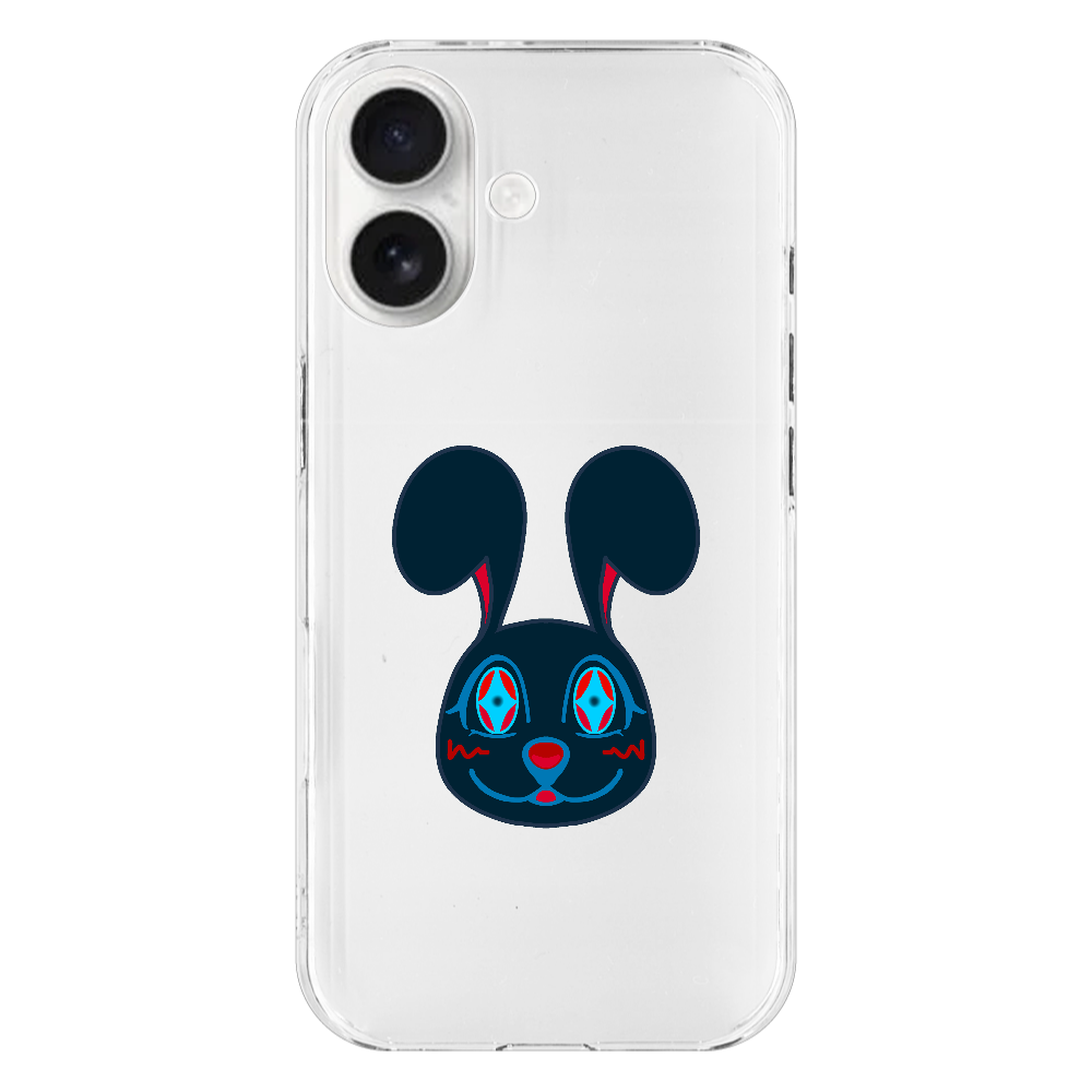 ピエロウサ iPhone17 透明 ハードケース