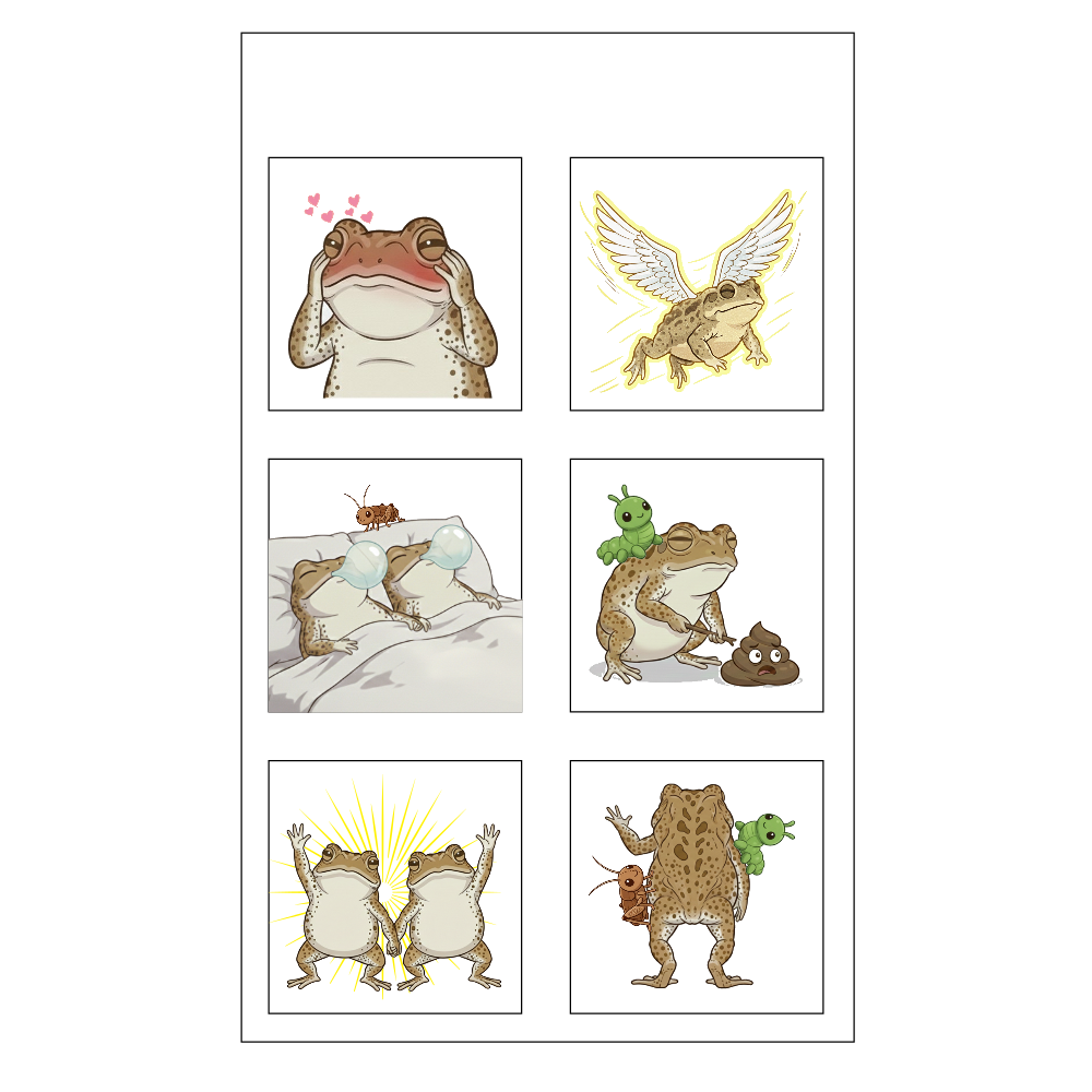 【LINEスタンプより転生！？】ヒキ太郎シール６枚組