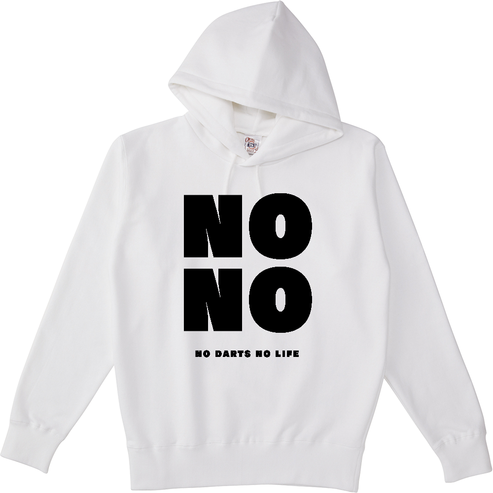 【全3色/10oz】NO DARTS NO LIFE ポケットレスパーカー