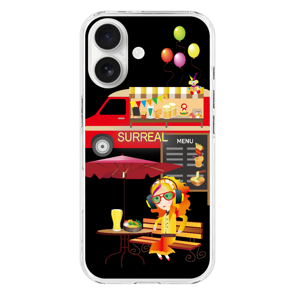 M051　ポップ『ベンチ』 iPhone17 (透明)(ハードケース)｜PLATA