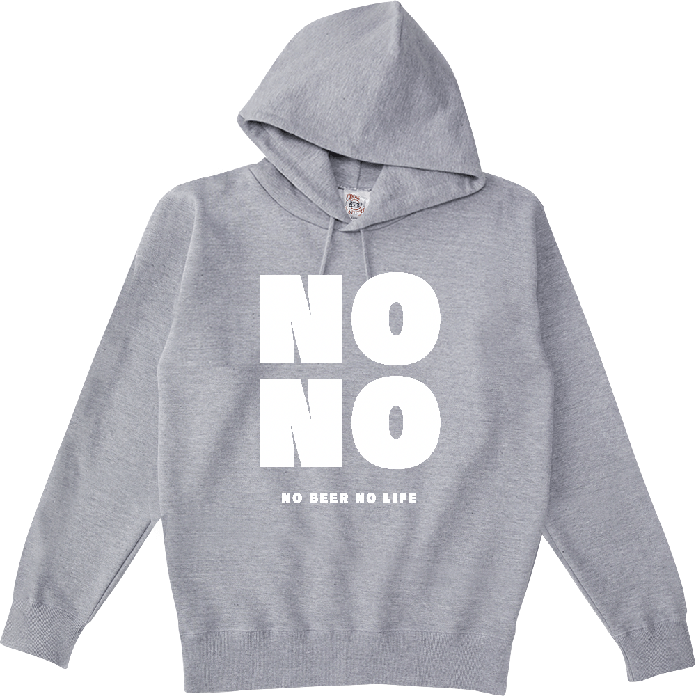 【全3色/10oz】NO BEER NO LIFE ポケットレスパーカー