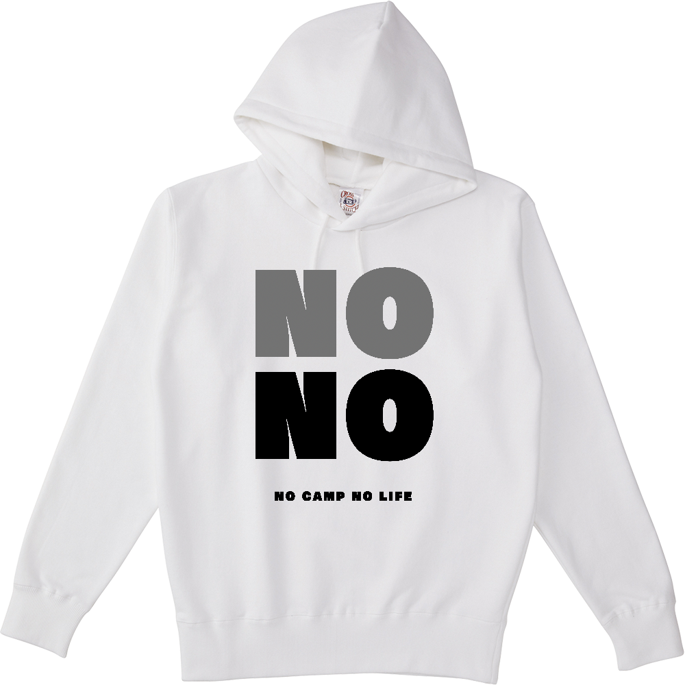 【全3色/10oz】NO CAMP NO LIFE ポケットレスパーカー