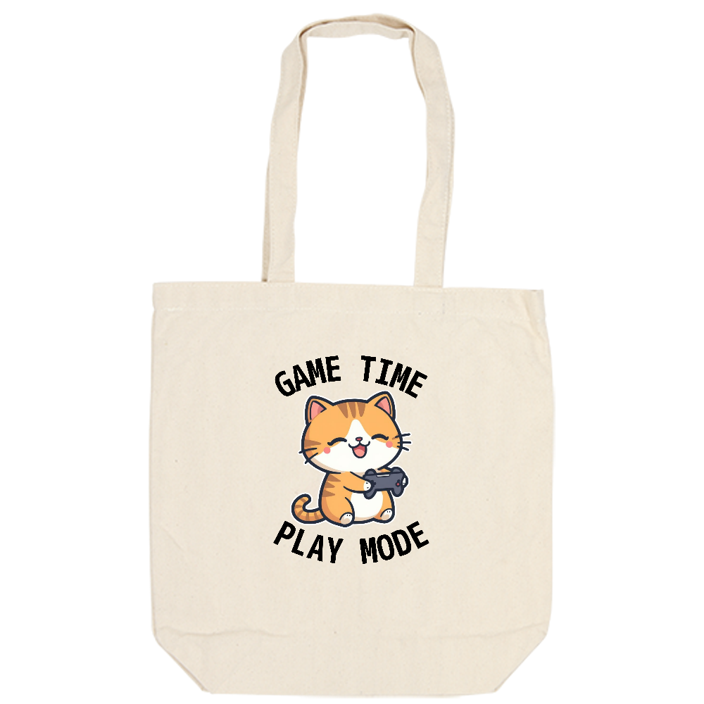 ゆるかわゲーム猫ロゴトートバッグ