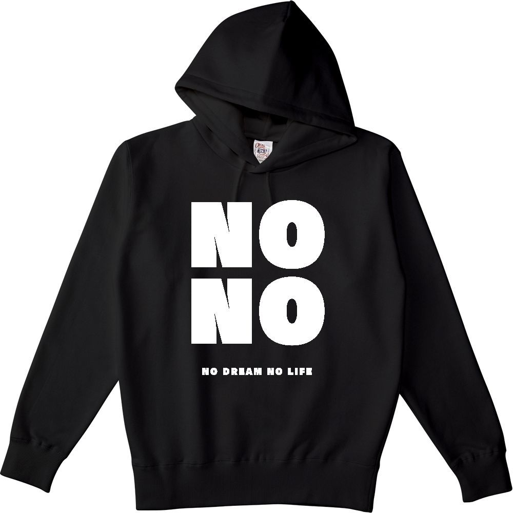  【全3色/10oz】NO DREAM NO LIFE ポケットレスパーカー