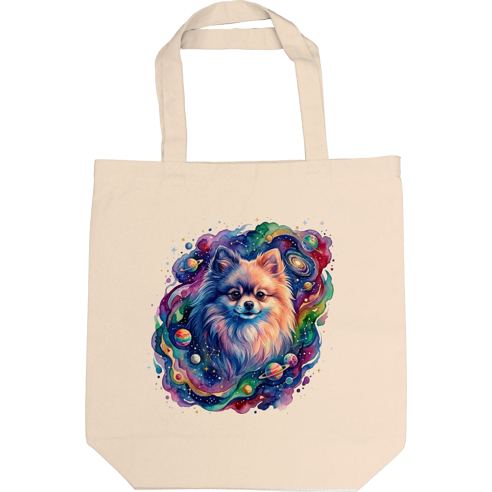 ししまる宇宙デザイン - 銀河の水彩お散歩トート