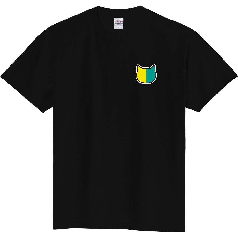 ねこ型初心者マーク「チャタベル」ワンポイントTシャツ