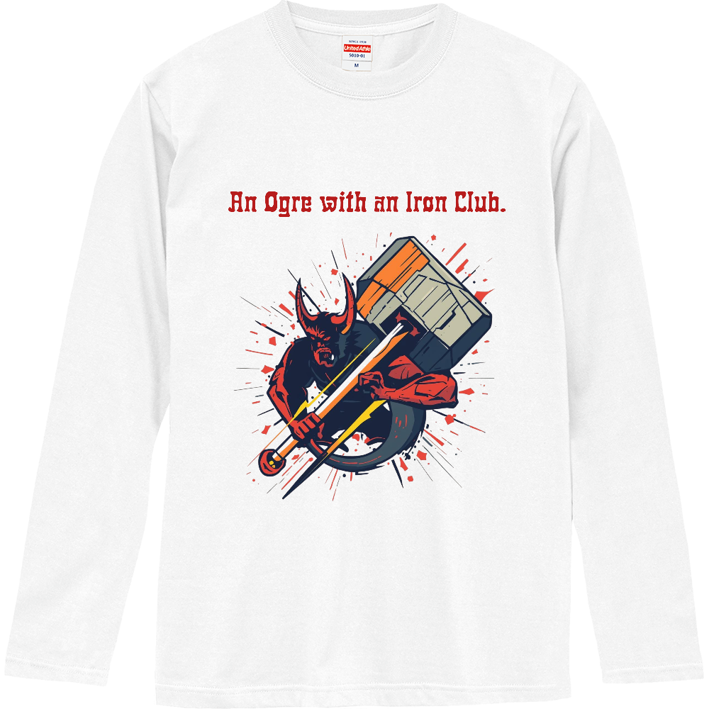 [ロングTシャツ] An Ogre with an Iron Club.