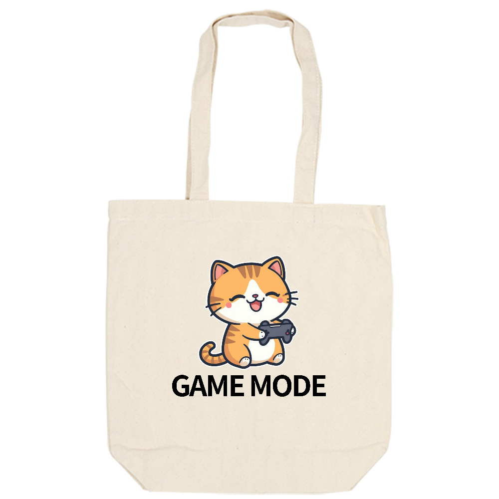 GAME MODE ゆるかわゲーム猫ロゴトートバッグ