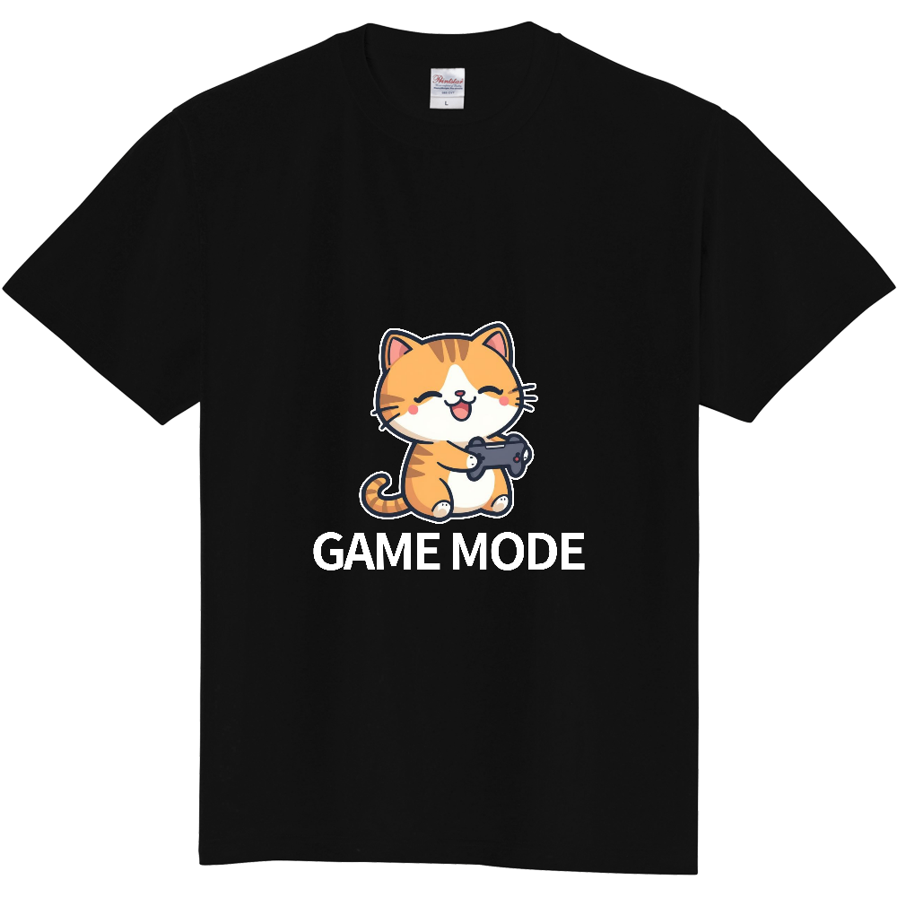 GAME MODE ゆるかわゲーム猫ロゴ(白文字)