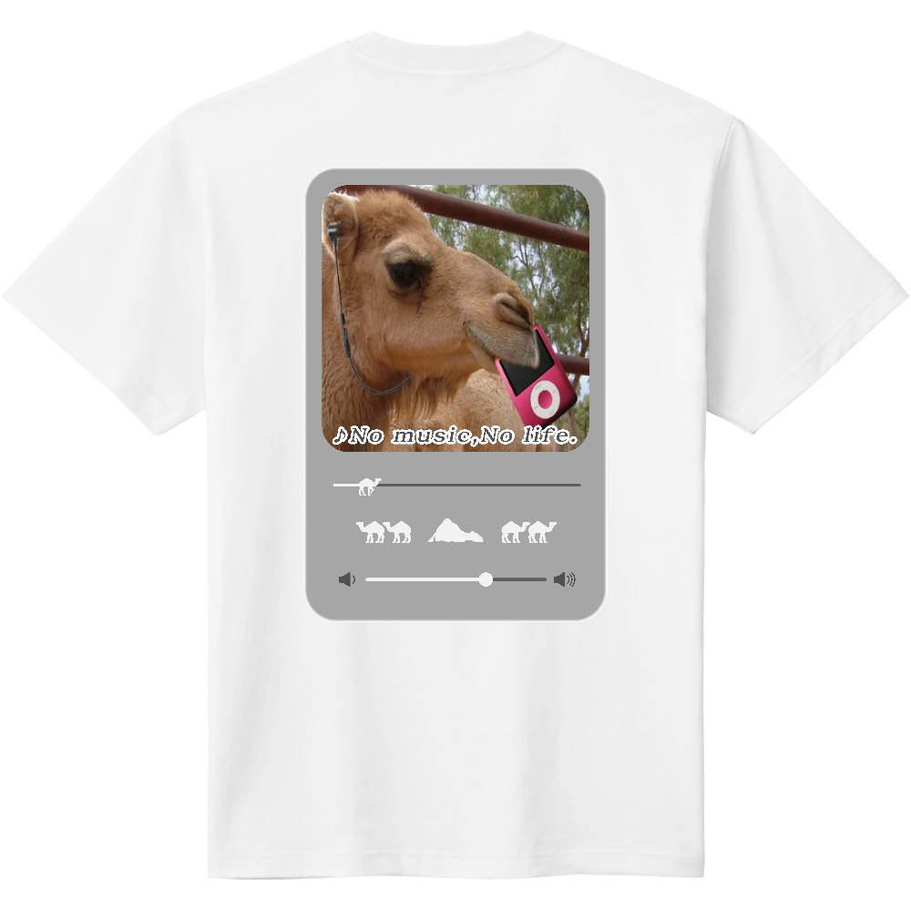 ミュージック・プレーヤー Tシャツ<No music ~>