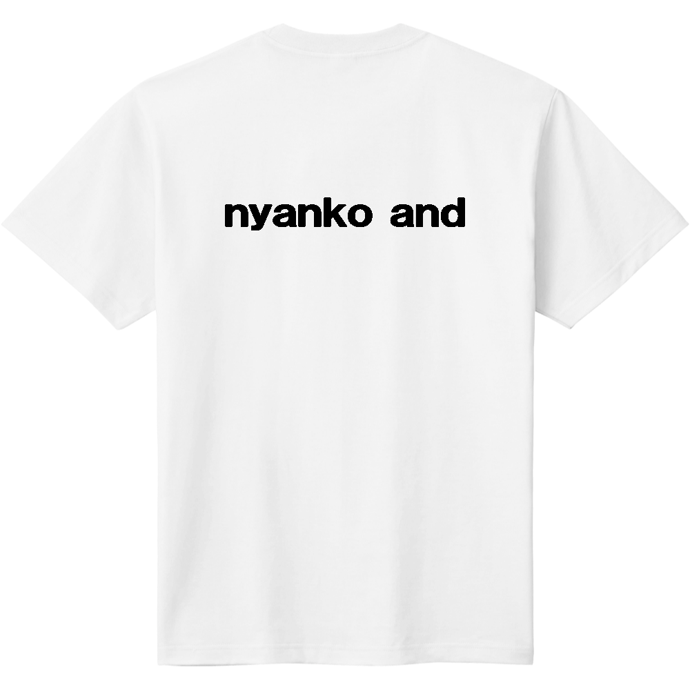 ネコ　アンド っぽい、ニャンコアンド　Ｔシャツ　（シンプル・バージョン）