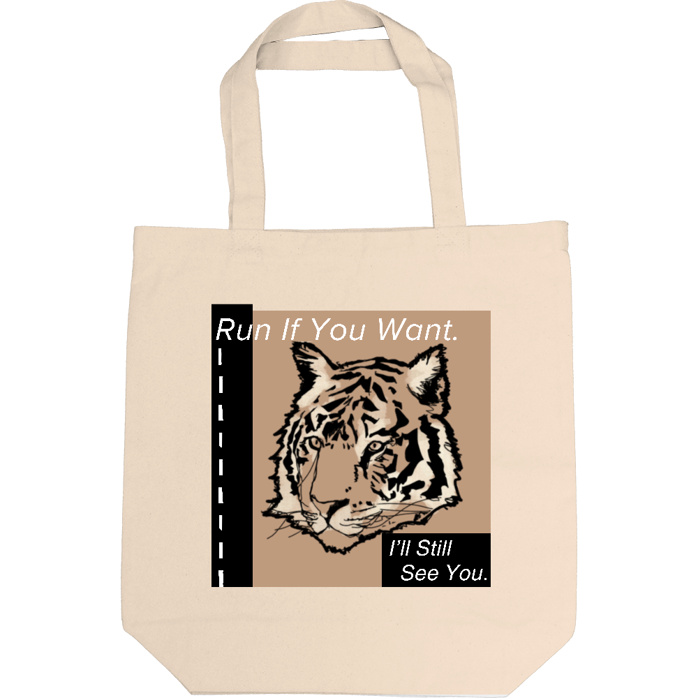 トートバッグ タイガー｜A4収納｜厚手キャンバス｜綿100%｜シンプルデザイン｜虎｜通勤 通学