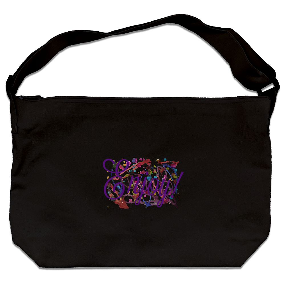 アルコールインクアジャスターつきファスナーショルダーバッグ