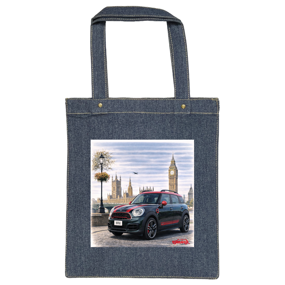 MINIBAKKA F６０JOHN　COOPER 　WORKS CROSSOVER　13ozデニムボックススタッズトート｜MARKLESS STYLE