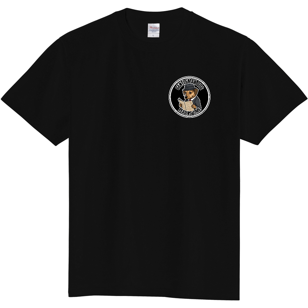 GENTLEMAN DOGロゴ-紳士犬-(ブラック2)ワンポイント