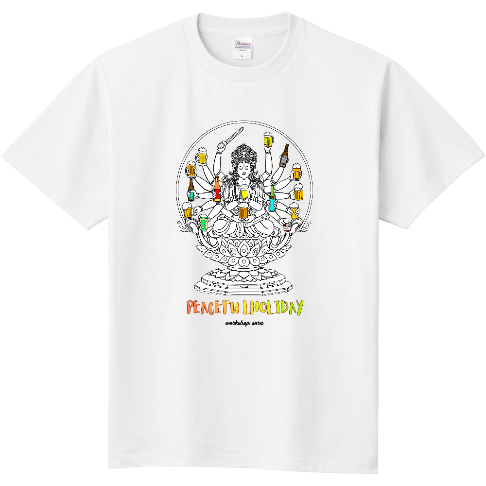 麦酒千手観音Tシャツ