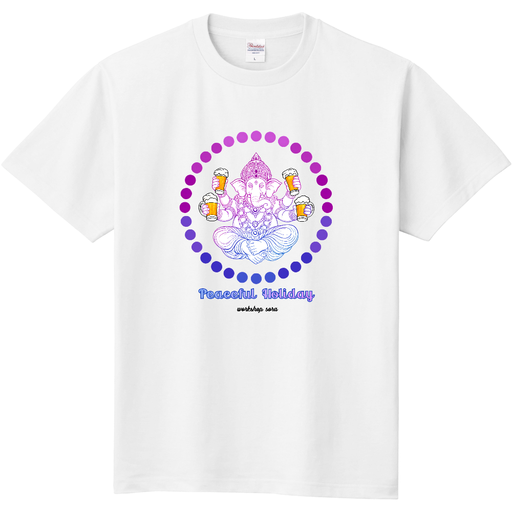 麦酒ガネーシャ Tシャツ