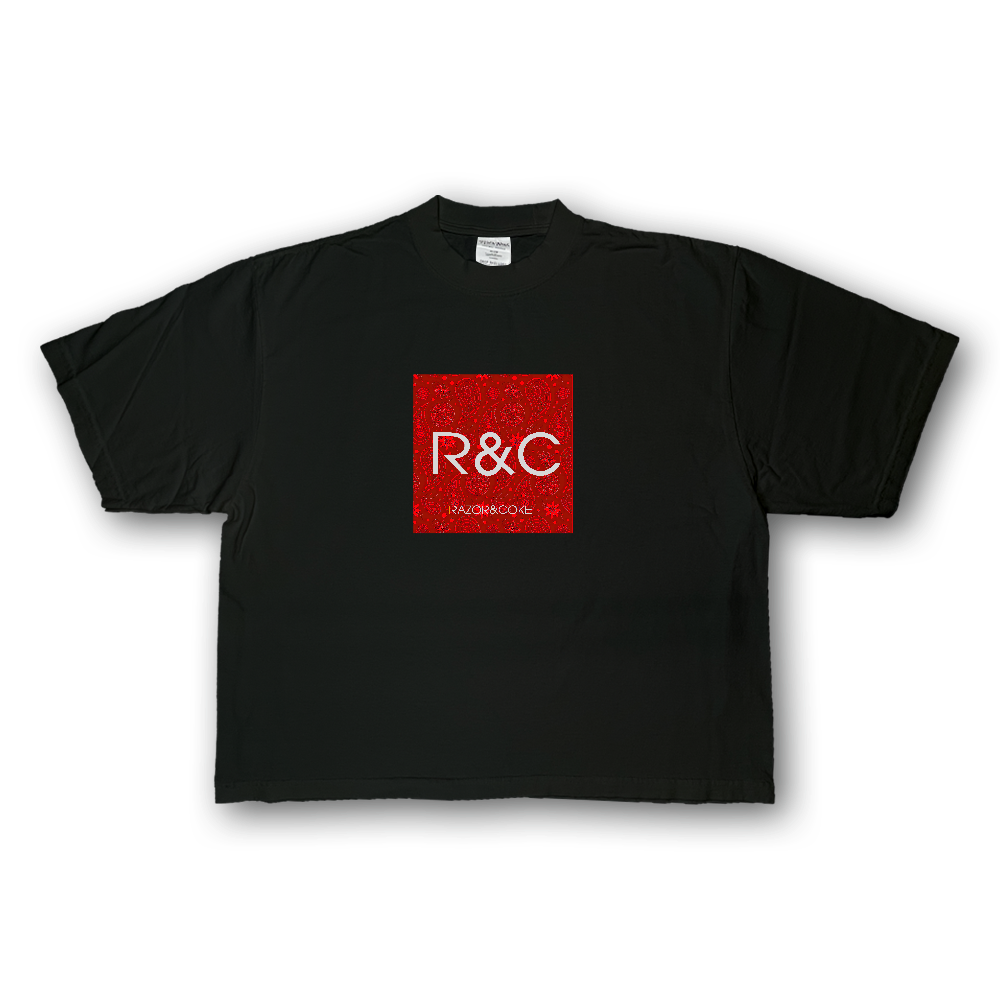 LSD4「RAZOR&COKE」ペイズリー角RED ドロップショルダー