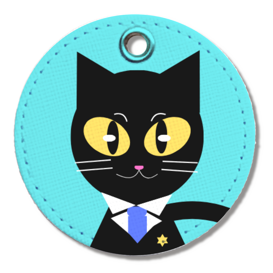 【レザーキーホルダー】黒猫のユニティ