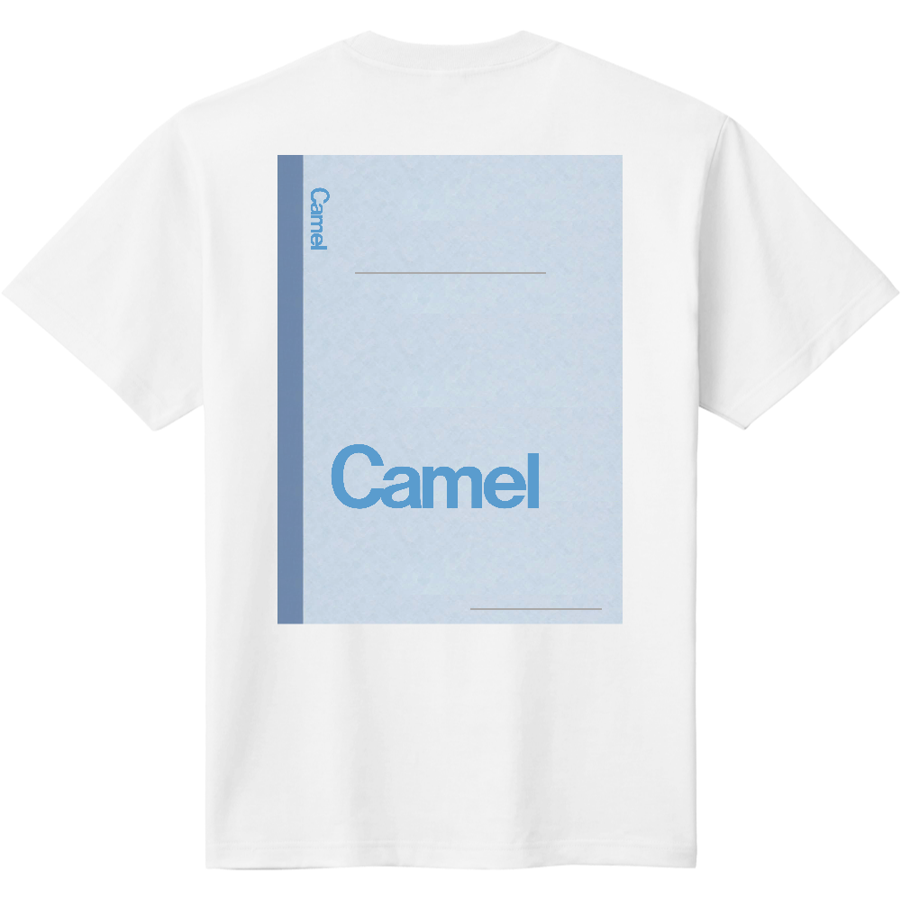 ノート風Tシャツ<キャンパス・青>