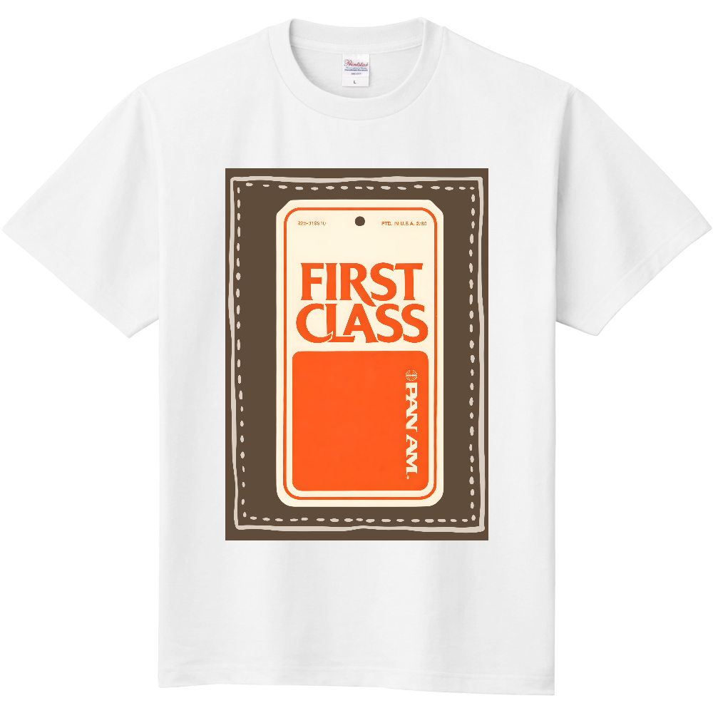  CLASS Tシャツ PAN AM航空 タグデザイン バゲージタグ Printstar 00085-CVT 5.6oz ヘビーウェイト 半袖 ヴィンテージ アートT