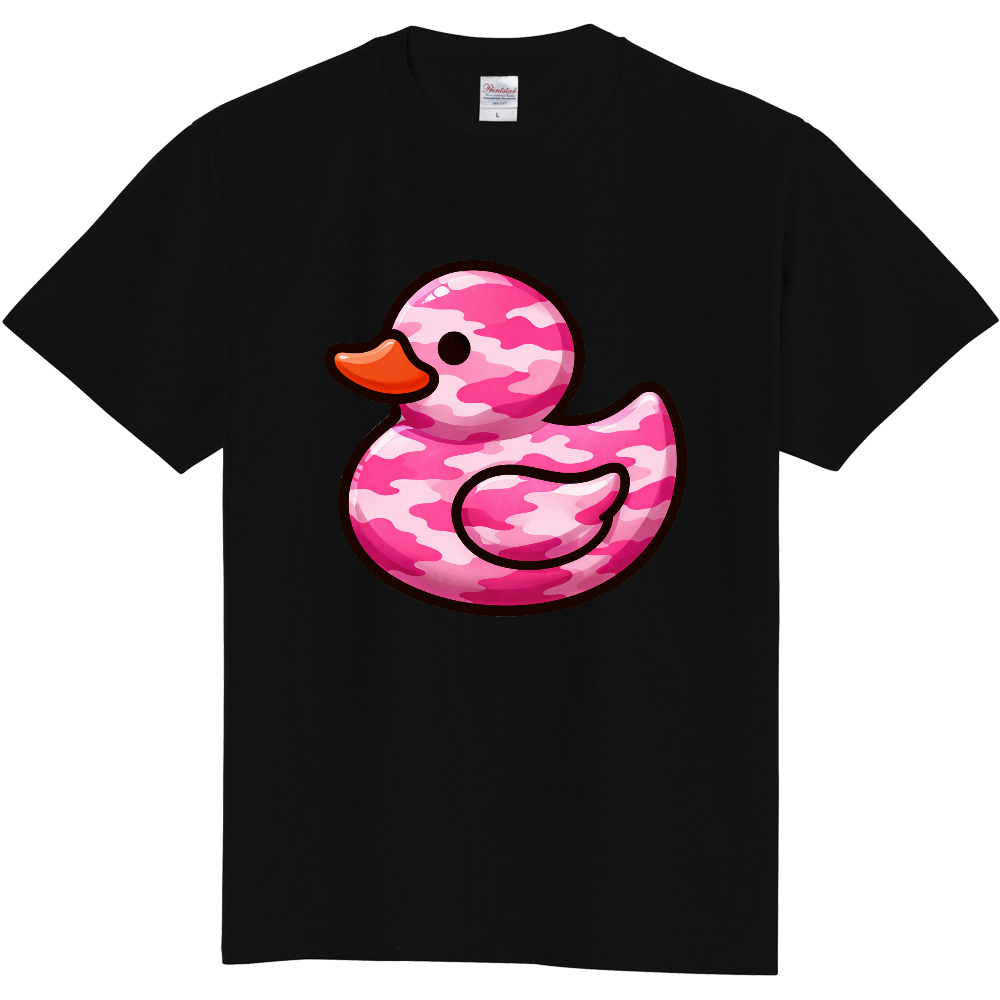  ピンクカモ・ラバーダック Tシャツ　5.6oz