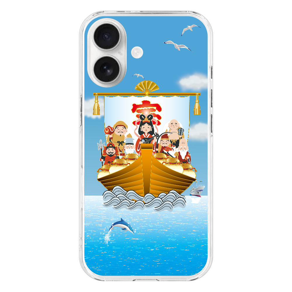 M151　シュール宝船『海』 iPhone17 (透明)(ハードケース)｜PLATA