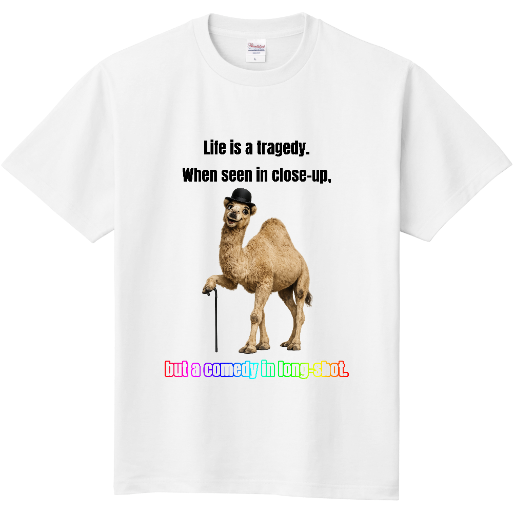 チャップリンTシャツ<ラクダ裸体>