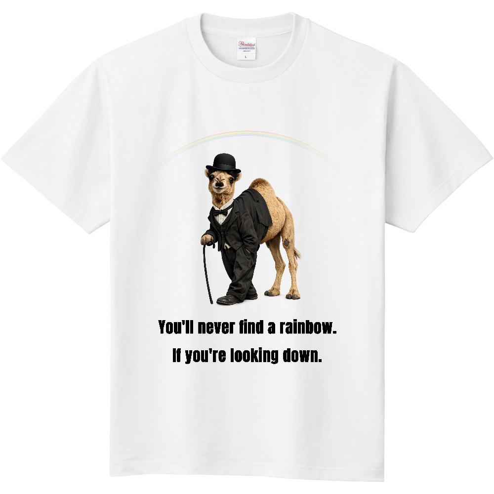 レインボーチャップリン＜虹ラクダ着衣＞