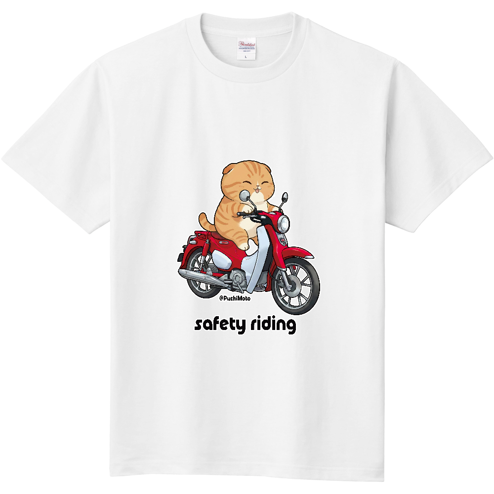 PuchiMoto Tシャツ(スーパーカブ&スコティッシュフォールド)毛色カスタム