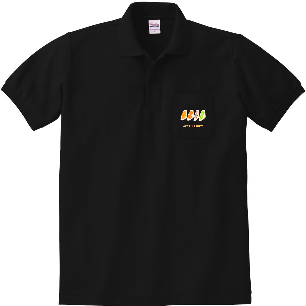 フルーツサンド柄 ポロシャツ
