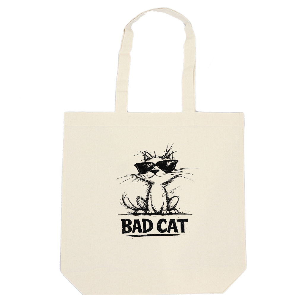 BAD CAT トートバッグ｜サングラス猫のストリートデザイン