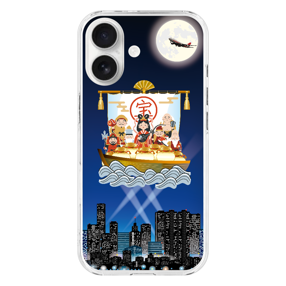 M152 シュール宝船『空』 iPhone17 (透明)(ハードケース)|PLATA