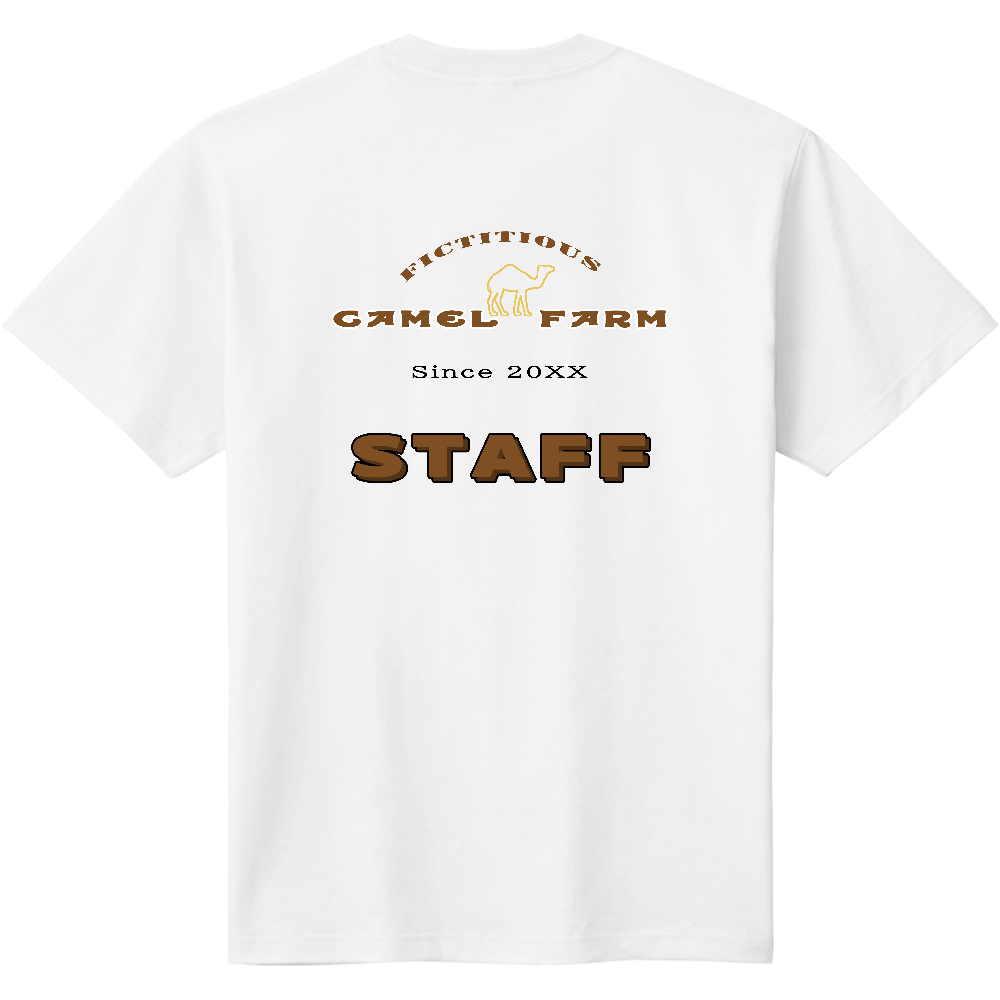 ラクダ牧場・スタッフＴシャツ＜バック・プリント＞