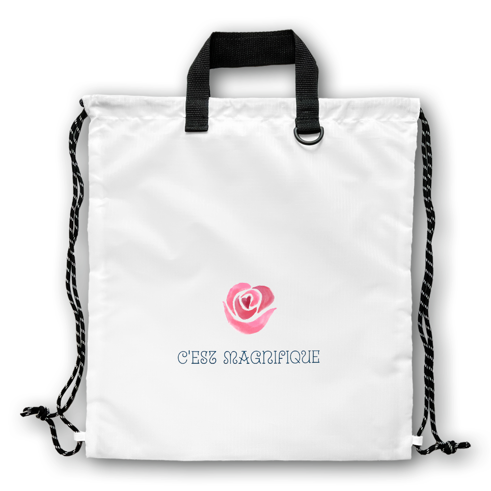 C'est magnifique リュック(ピンクローズ) 白