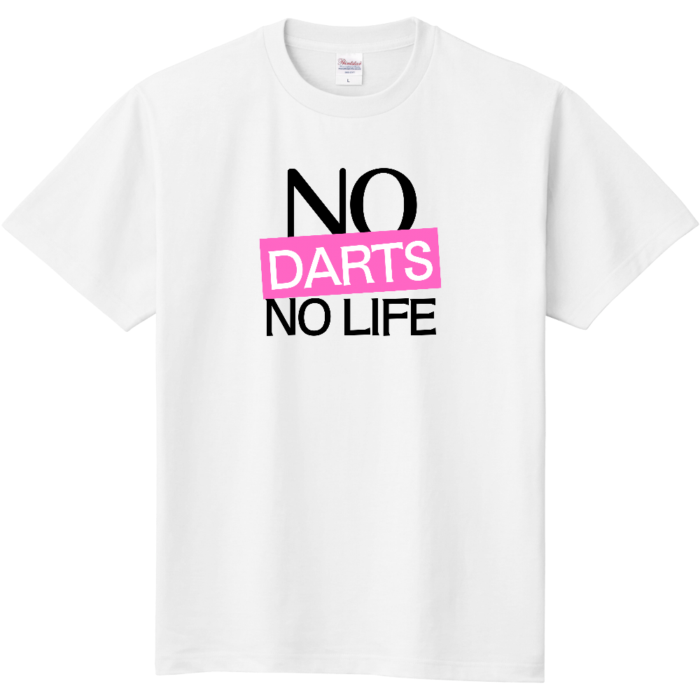 【NO DARTS NO LIFE】COLOR BLOCK MESSAGE T-SHIRT / ソリッド・タイポグラフィTシャツ