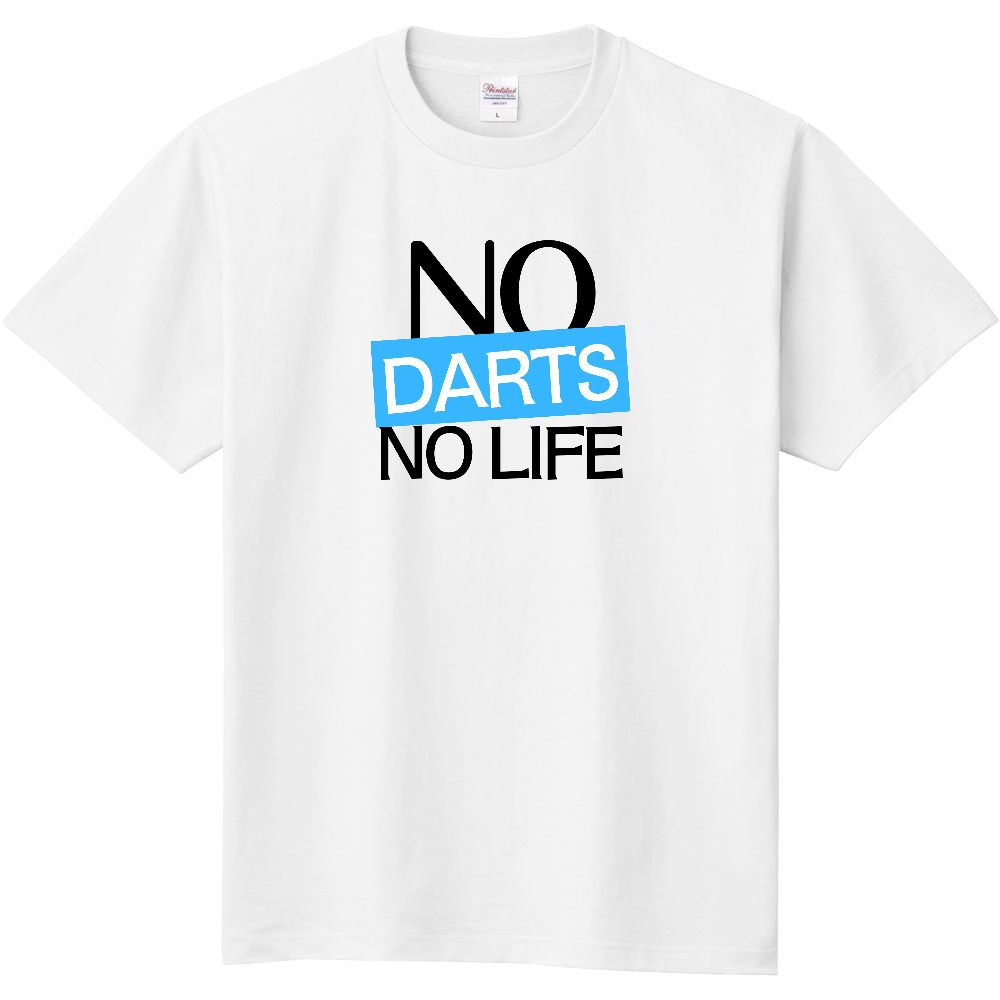 【NO DARTS NO LIFE】COLOR BLOCK MESSAGE T-SHIRT / ソリッド・タイポグラフィTシャツ