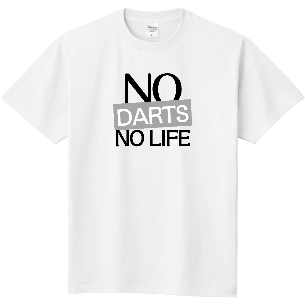 【NO DARTS NO LIFE】COLOR BLOCK MESSAGE T-SHIRT / ソリッド・タイポグラフィTシャツ