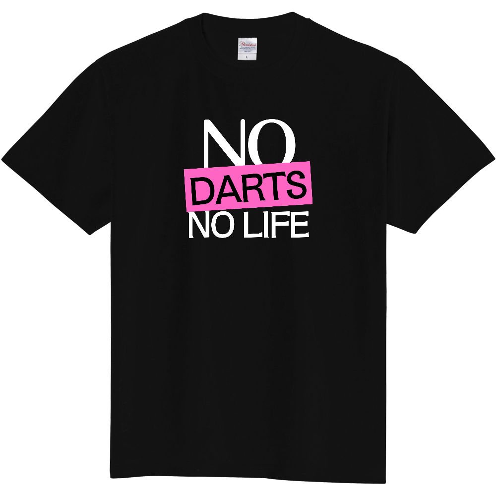 【NO DARTS NO LIFE】COLOR BLOCK MESSAGE T-SHIRT / ソリッド・タイポグラフィTシャツ