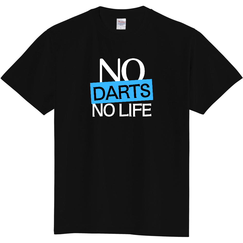 【NO DARTS NO LIFE】COLOR BLOCK MESSAGE T-SHIRT / ソリッド・タイポグラフィTシャツ