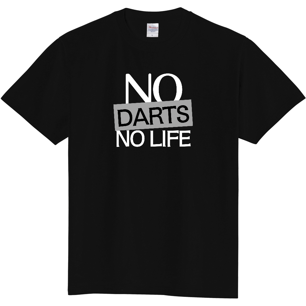 【NO DARTS NO LIFE】COLOR BLOCK MESSAGE T-SHIRT / ソリッド・タイポグラフィTシャツ